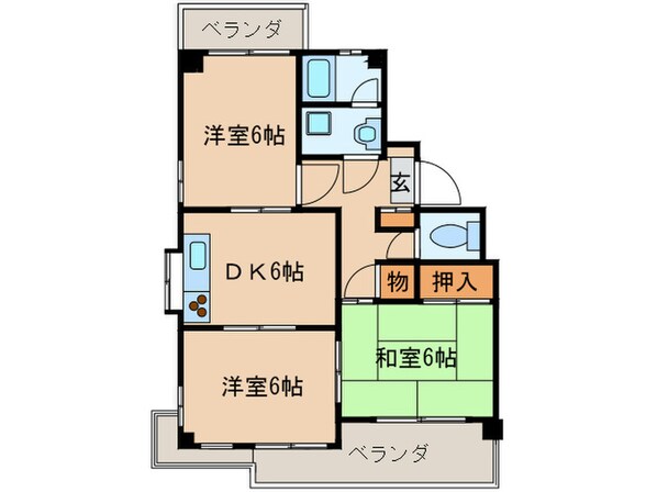 シャト－平山の物件間取画像